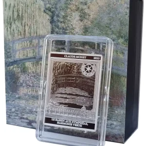 50 Euro 100 gr Silber Der Seerosenteich von Claude Monet - Frankreich 2022 Proof Finish im Etui Nur Für Kurze Zeit