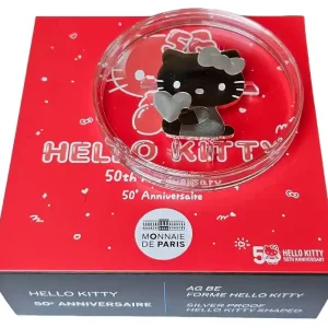 Frankreich 10 Euro Silber Hello Kitty (Shaped Coin) 2024 Polierte Platte Limited Edition