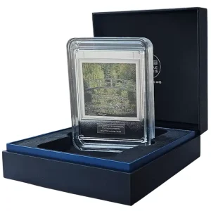 250 Euro 500 gr Silber Der Seerosenteich von Claude Monet - Frankreich 2022 Proof Finish im Etui Top-Seller