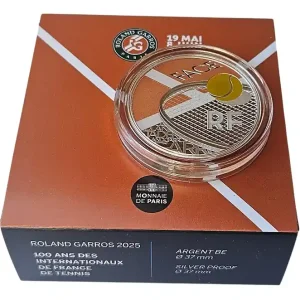 Markenware 10 Euro Silber 100 Jahre Roland Garros Tennis Frankreich 2025 Proof Finish im Etui