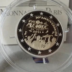 Neue Ware 2 Euro Fete de La Musique 2011 Musik Gedenkmünze Frankreich Polierte Platte im Etui