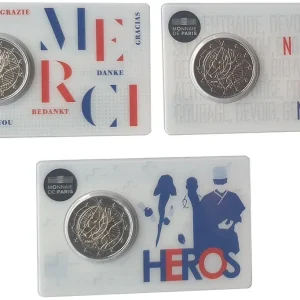 Ausverkauf 3 x 2 Euro Medizinische Forschung zb. Corona 2020 in Coincards aus Frankreich