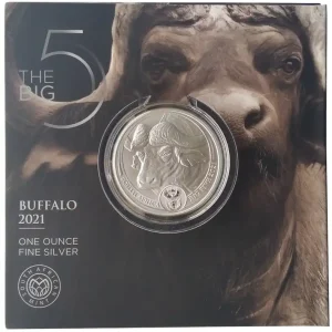 Top-Seller Südafrika 1 Oz Silber Büffel 2021 Big Five Blisterkarte nur 15.000 Stück !
