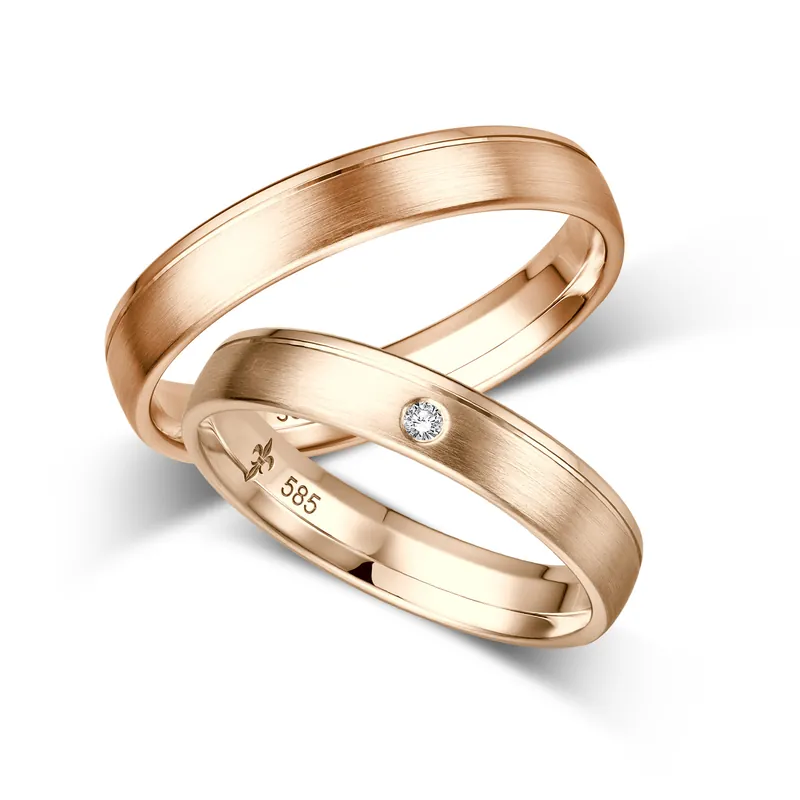 Handgefertigt Trauringe Roségold