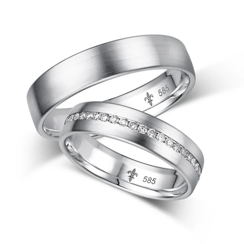 Neuheit Trauringe Weißgold