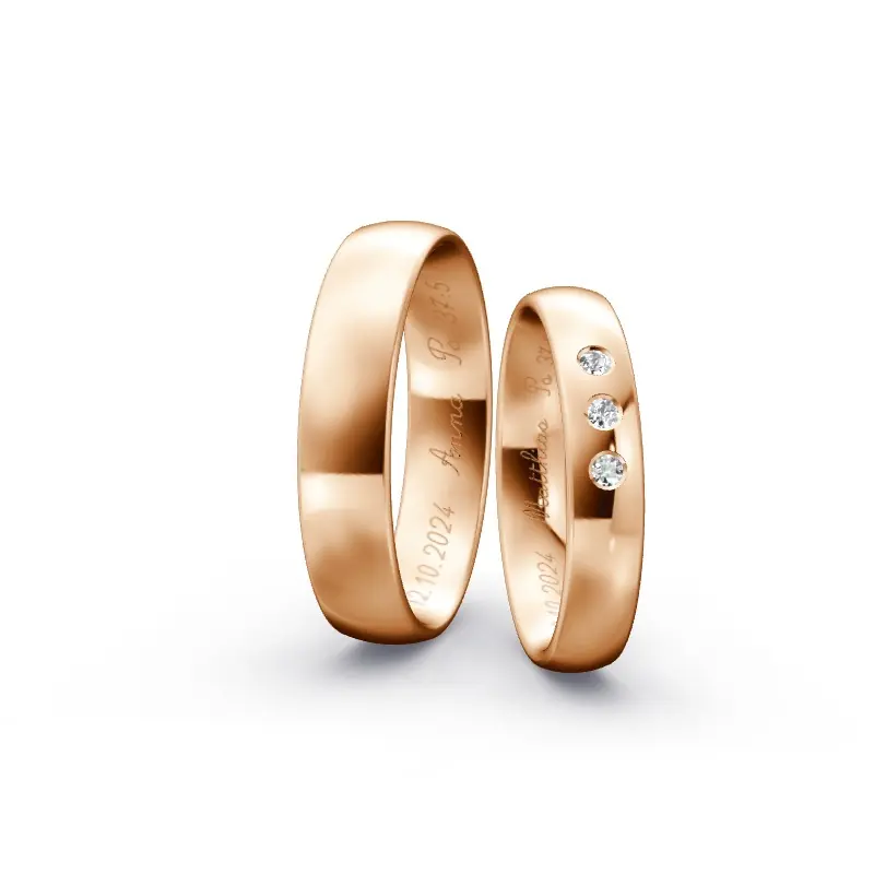 Kostenfreie Lieferung Individuelles Ringkonfigurator-Paar