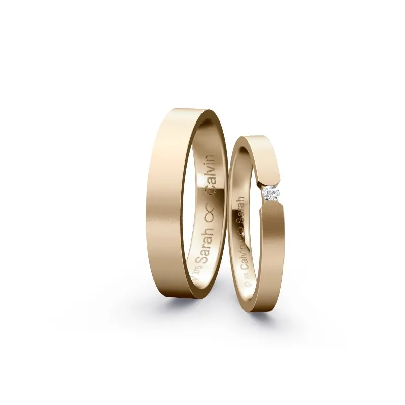 Versand Am Gleichen Tag Individuelles Ringkonfigurator-Paar