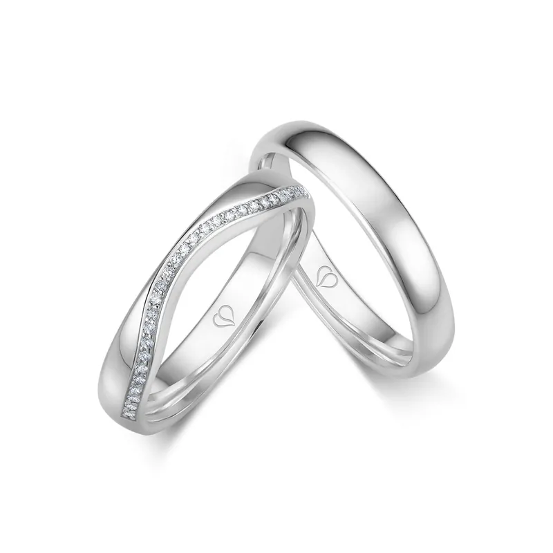 Großhandel Trauringe Weißgold