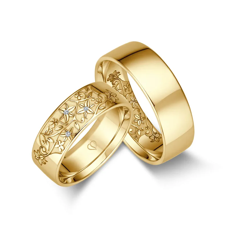 Trauringe Gelbgold Kostenloser Rückversand