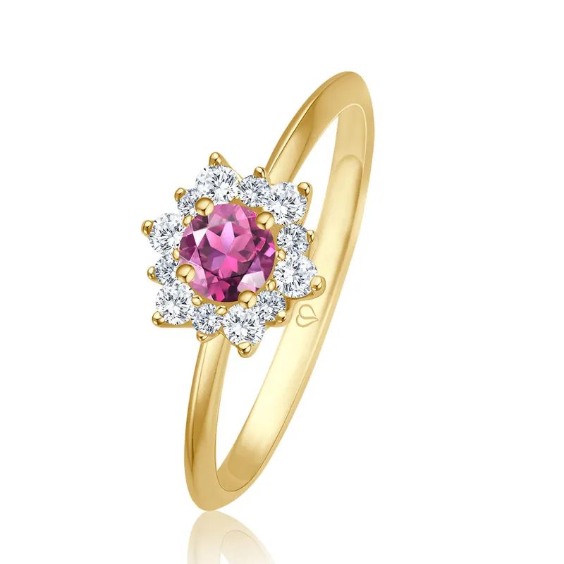 Schmuckring mit Rosa Turmalin Nur Heute