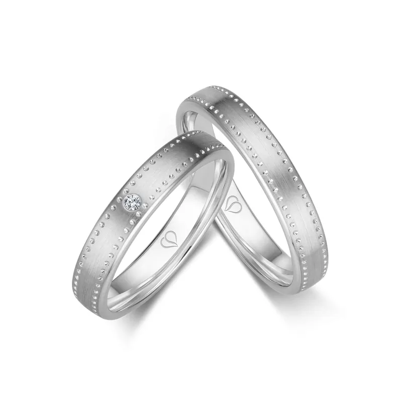 Trauringe Weißgold Top-Qualität