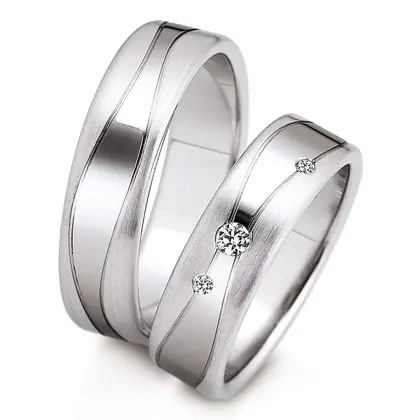 Trauringe Weißgold Neuheit