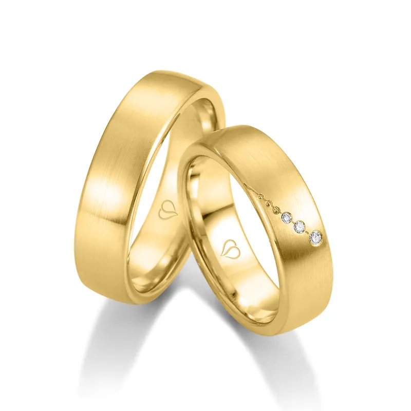 Sichere Zahlung Trauringe Gelbgold