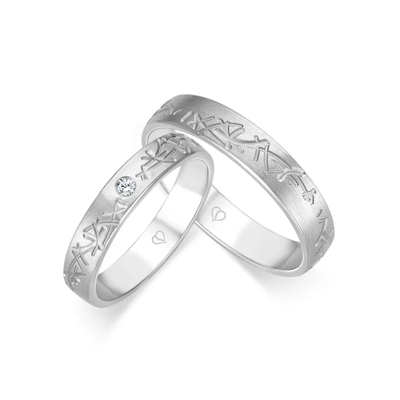 Geprüft Trauringe Weißgold