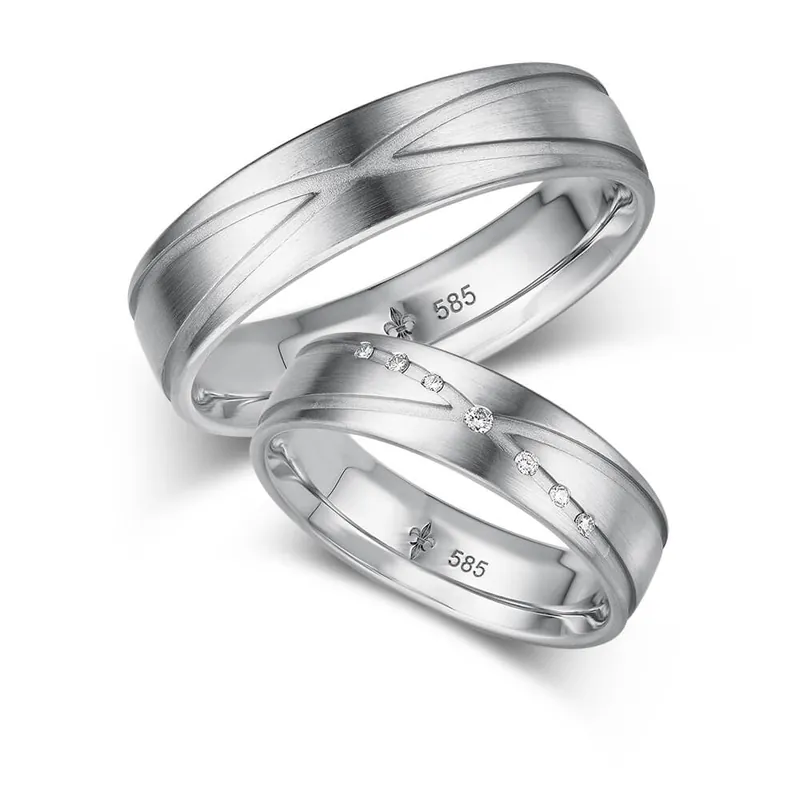 Preisreduziert Trauringe Weißgold