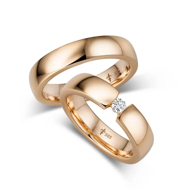 Garantierte Lieferung Trauringe Roségold