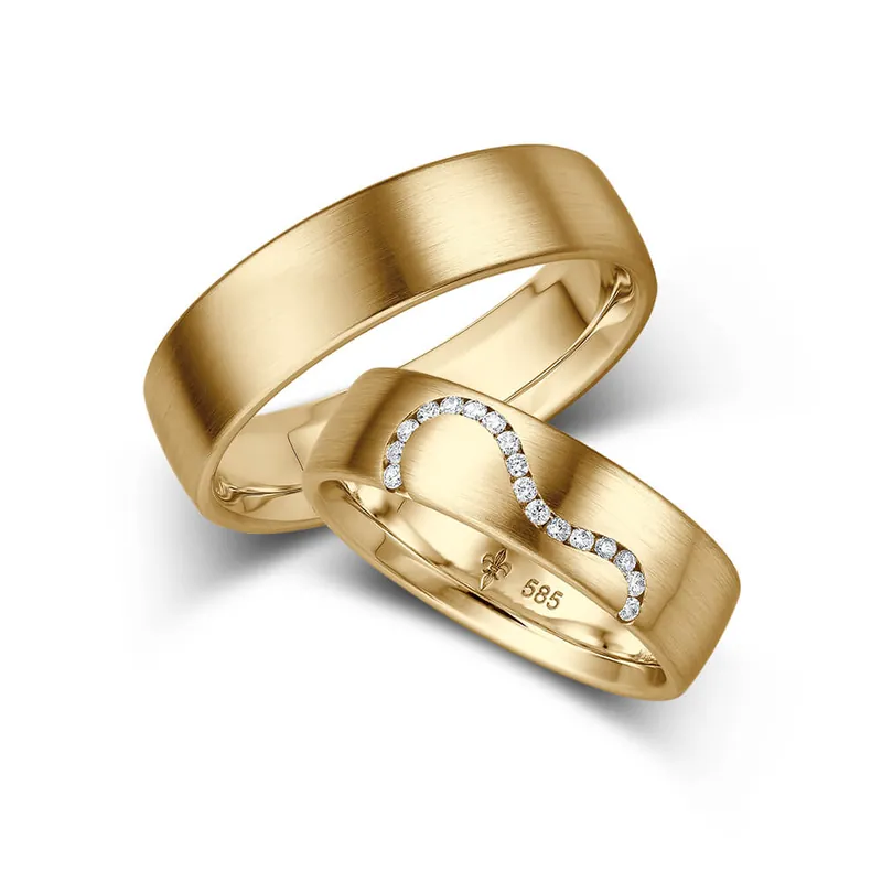 Hochwertig Trauringe Gelbgold