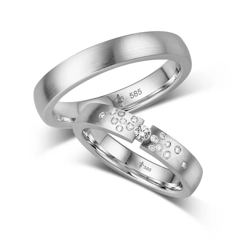 Gratis Versand Trauringe Weißgold