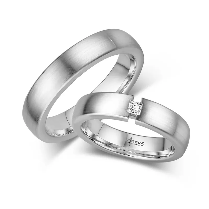 Trauringe Weißgold Echt