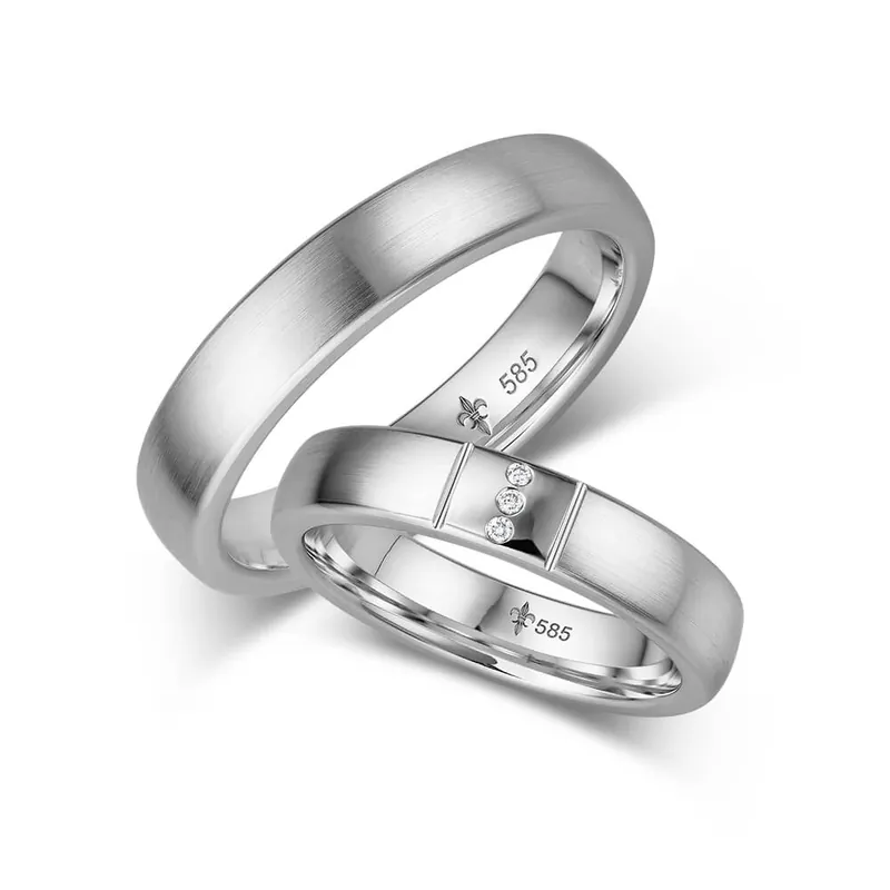 Großhandel Trauringe Weißgold