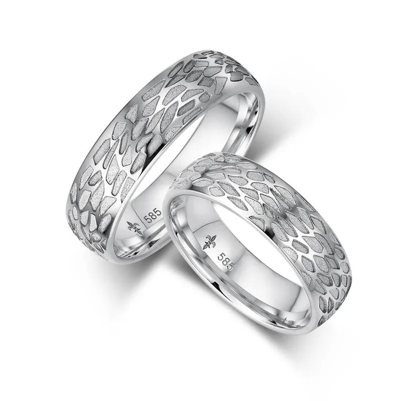 Schneller Versand Trauringe Weißgold