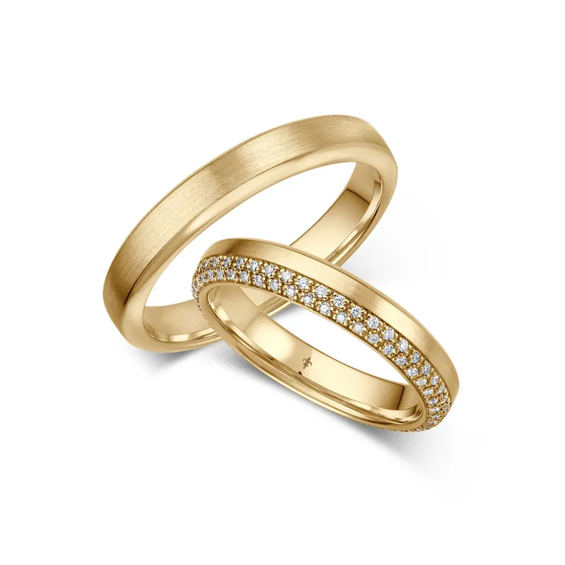 Trauringe Gelbgold Weltweiter Versand