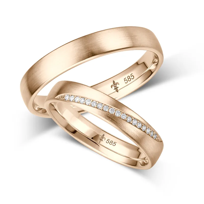 Weltweiter Versand Trauringe Roségold