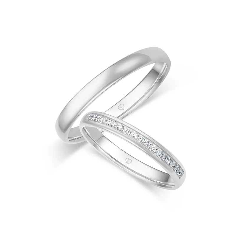 Trauring Weißgold Heißes Angebot