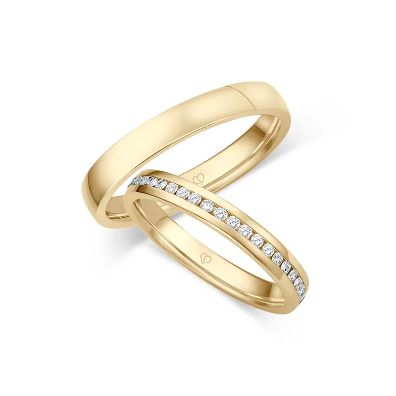 Geprüft Trauring Gelbgold