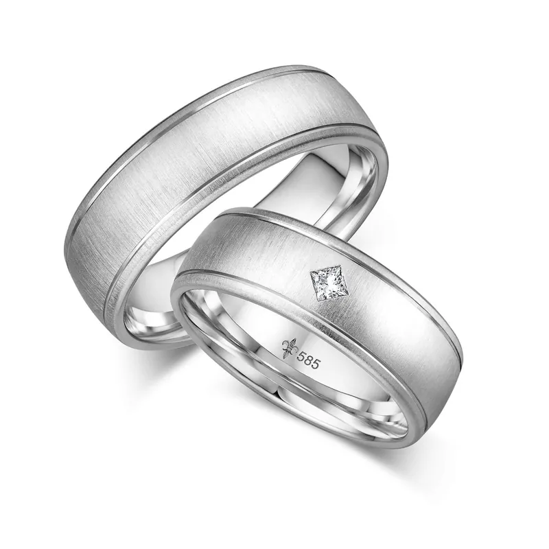 Trauringe Weißgold Neuheit