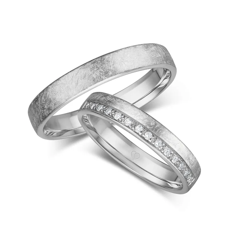 Trauringe Weißgold Echt