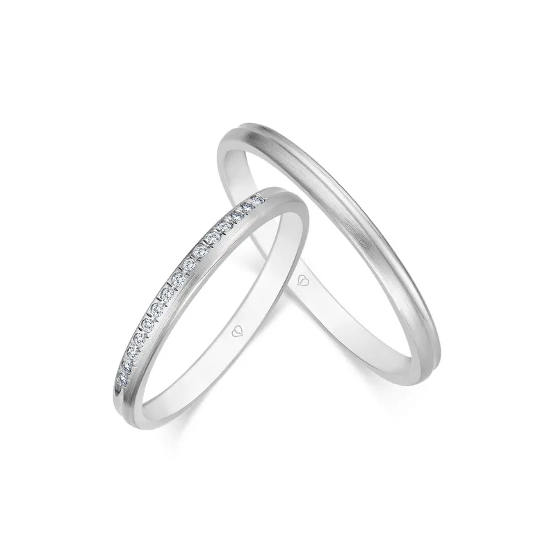 Top-Qualität Trauring Weißgold