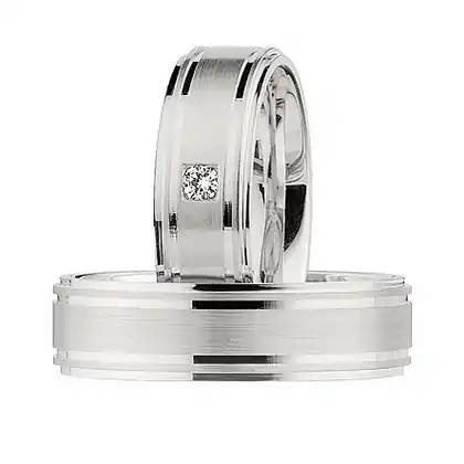 Handgefertigt Trauringe Weißgold