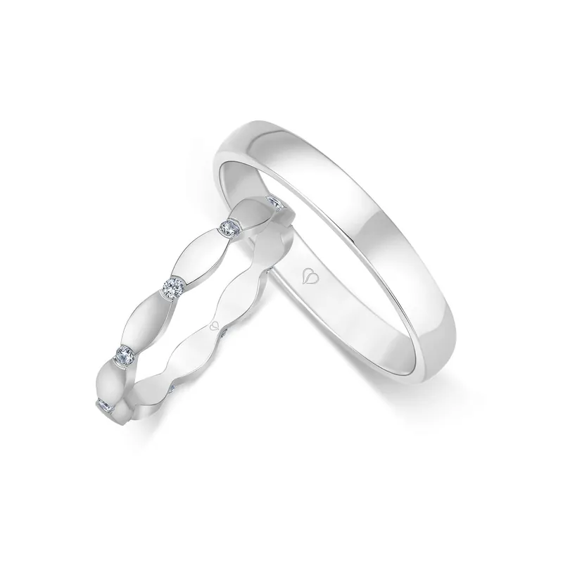 Top-Qualität Trauringe Weißgold