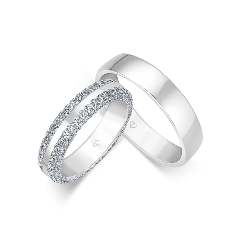 Handgefertigt Trauringe Weißgold