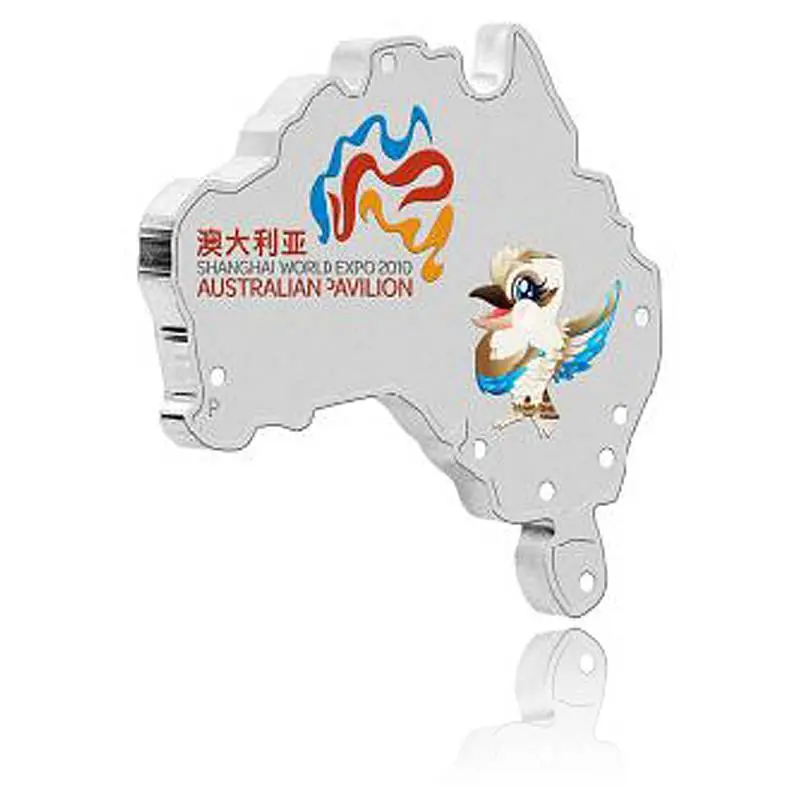 Expressversand Shanghai Kookaburra 2010 1 Oz Silber - Shaped Coin