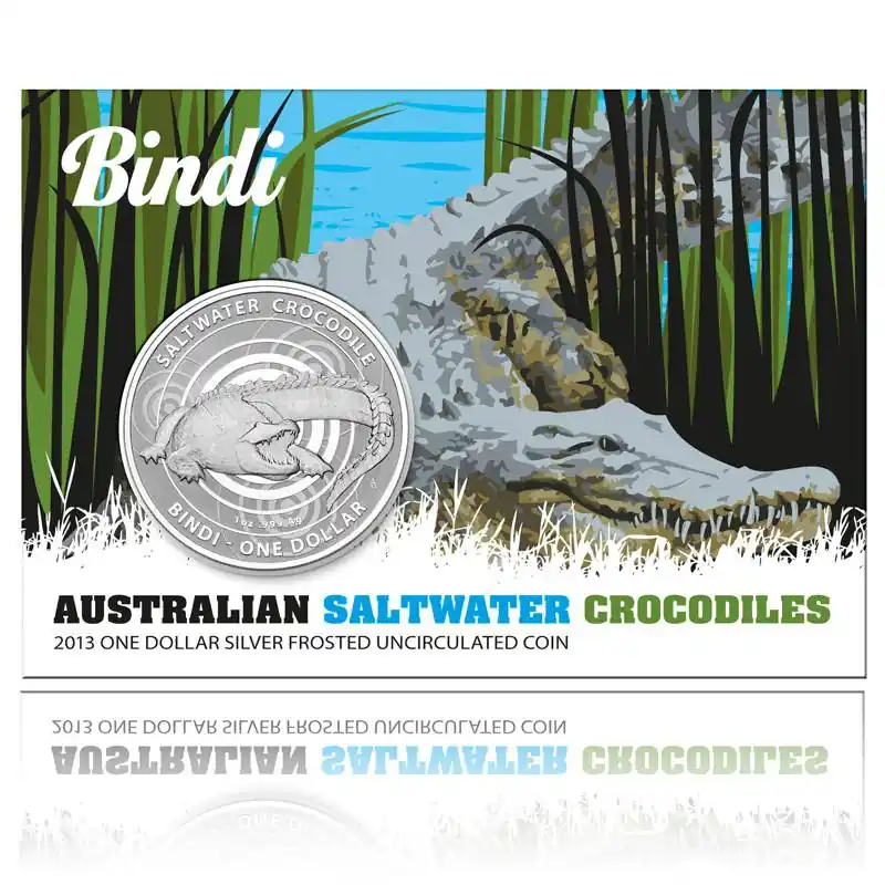 Blister Austral. Salzwasser-Krokodil Bindi 1 Unze 999/1000 Silber 2013 Billig