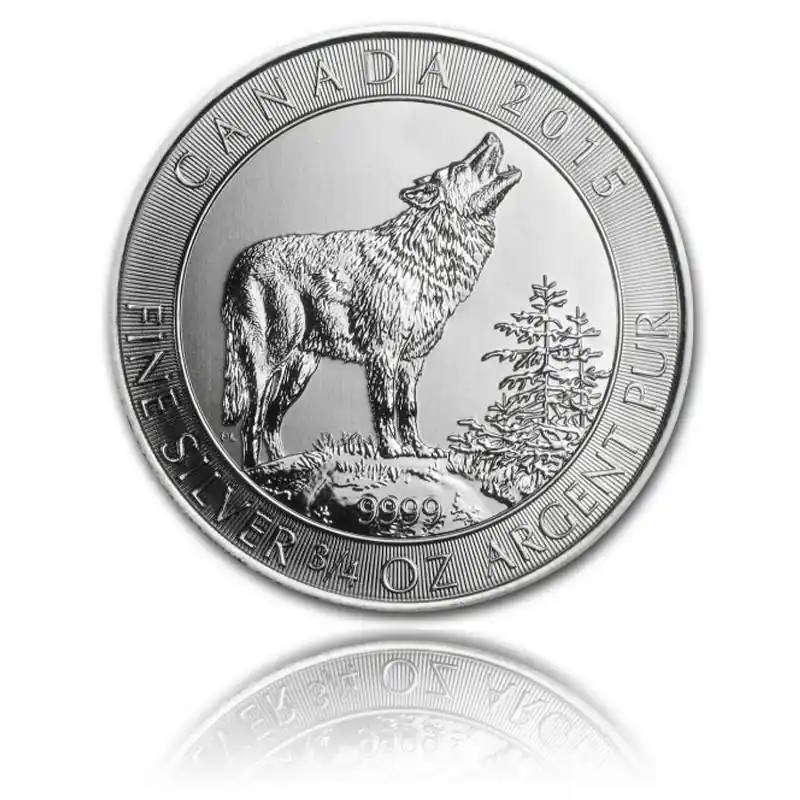 Geld-Zurück-Garantie 3/4 Unze Silber 999.9/1000 Kanada - Grauwolf (2015)