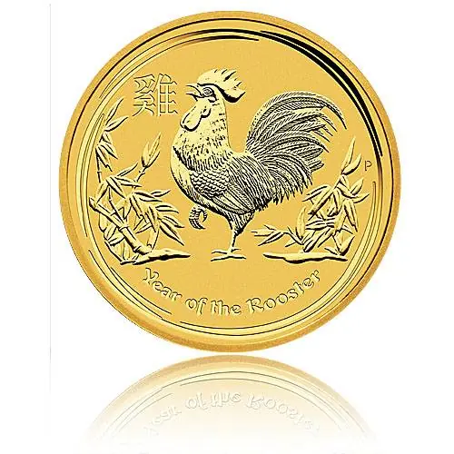 Australien Lunar II Hahn 1/2oz Gold (2017) Exklusiv