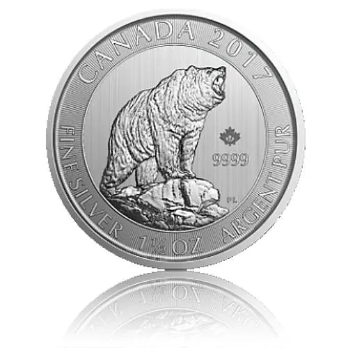 1,5 Unzen Silber Canada Grizzly 2017 Günstig