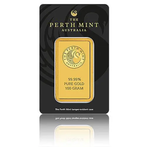 100 gramm Goldbarren Perth Mint - Känguru 999,9/1000 Bestpreis
