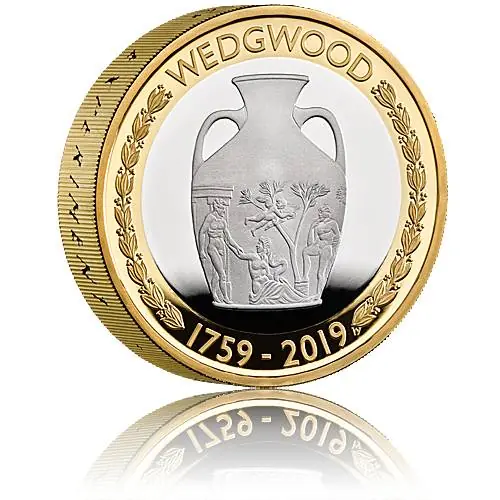 Silbermünze 260th Anniversary of Wedgwood Proof Piedfort 24 gramm Silber (2019) Direkt Vom Hersteller