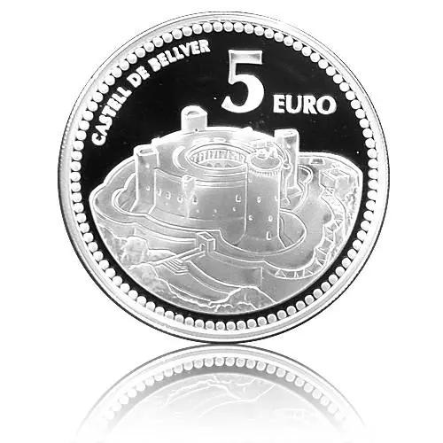 5 Euro Spanien Castell de Bellver Polierte Platte (2011) F15 Münzkapsel Preiswert