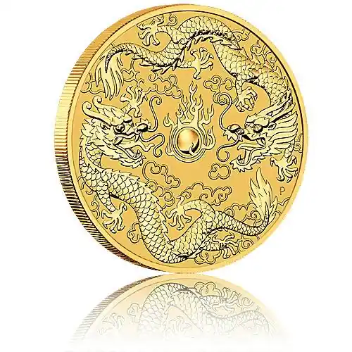 Jetzt Zugreifen 1 Unze Goldmünze Australien Perth Mint Dragon & Dragon Dopppeldrache (2020)