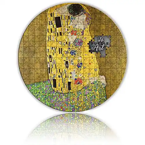 Letzte Chance Silbermünze 3 oz Gustav Klimt’s legendary masterpiece The Kiss Micropuzzle 2. Ausgabe PP 2020