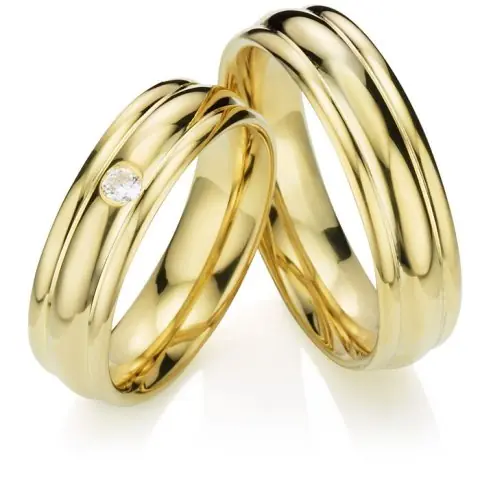 123traumringe Gelbgold 375 Weltweiter Versand