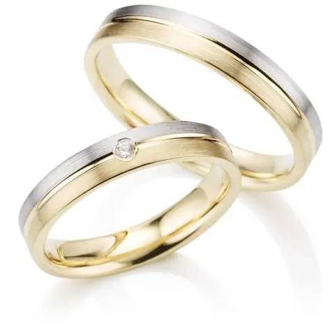 123traumringe Gelbgold/Weissgold 375 Limited Edition