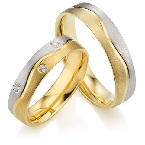 123traumringe Gelbgold/Weissgold 375 Neuheit