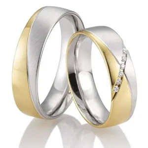 123traumringe Gelbgold/Weissgold 375 Top-Qualität