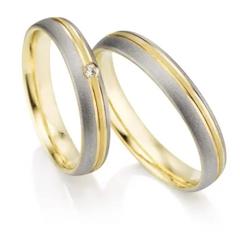 123traumringe Gelbgold/Weissgold 585 Preiswert